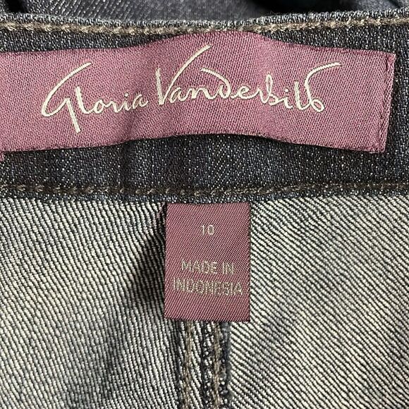 Gloria Vanderbilt Amanda Jeans Embroidered Pockets Size 10, Indigo Blue - Picture 9 of 13